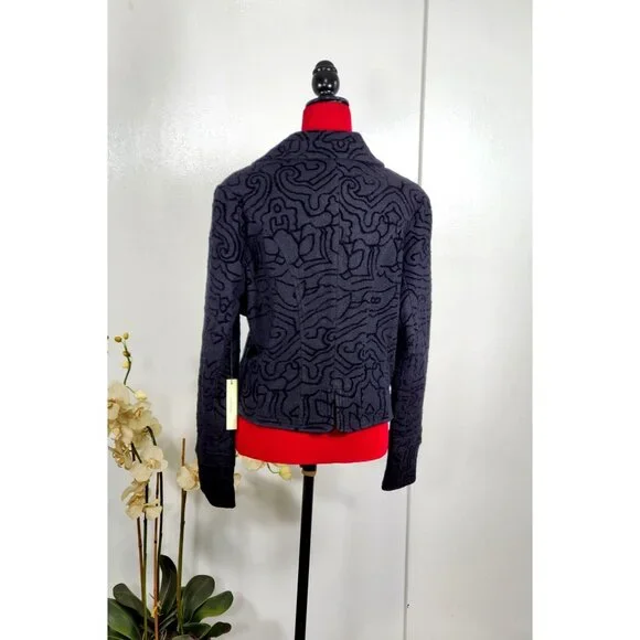 NWT Vertigo Paris Women's Black Wool Modern Day Pea Coat Size XL 1122 - Picture 5 of 13